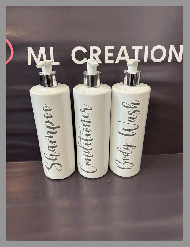 White 500ml Pump Bottles