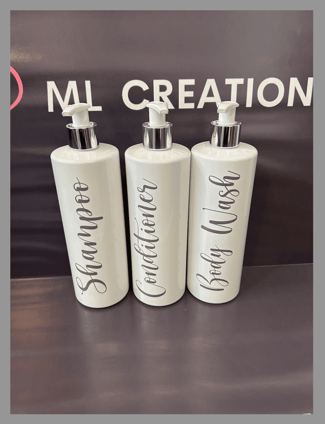 White 500ml Pump Bottles